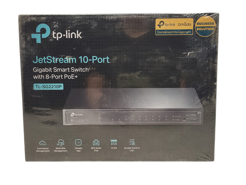 TP-Link JetStream 10 Port Gigabit POE+ Smart Switch - TL-SG2210P - NEW SEAL Q$