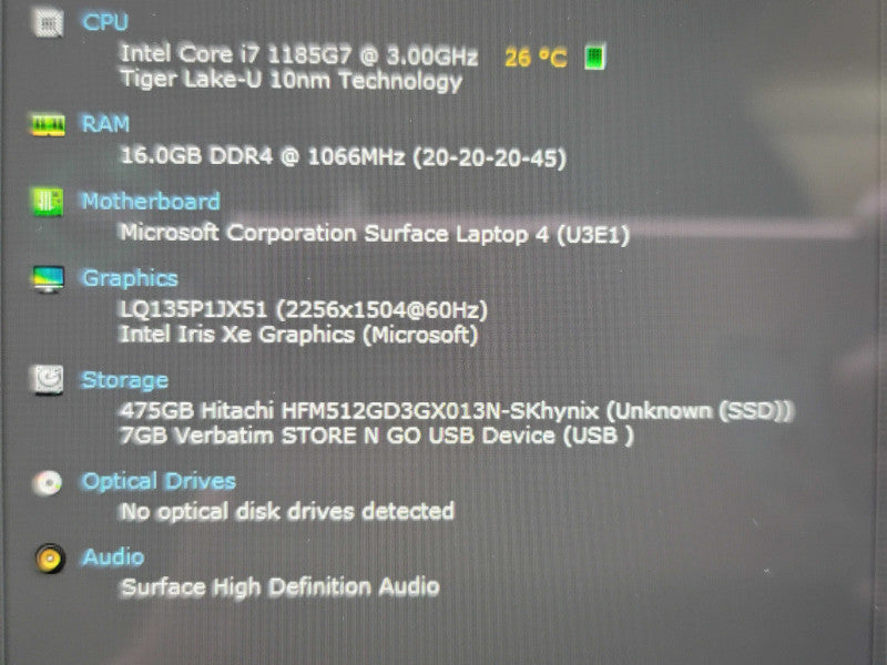 Microsoft Surface Laptop 4 i7-1185G7 16GB RAM 512GB SSD BIOS LOCKED  β Lap200