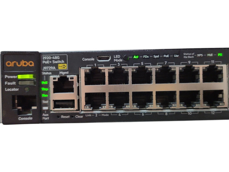 HPE Aruba J9729A 2920-48G | 48-Port Gigabit Managed Switch w/ 4x SFP
