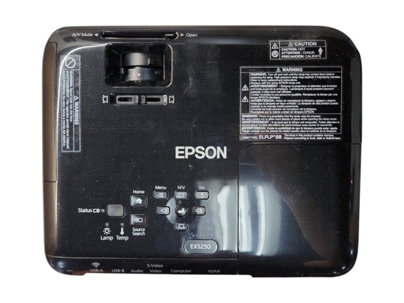 Epson EX5250 3LCD Projector 3600-Lumens, 50 lamp hours w/ Remote & Bag