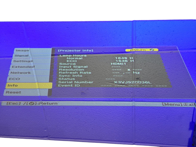 Epson BrightLink 696Ui LCD Projector H728A