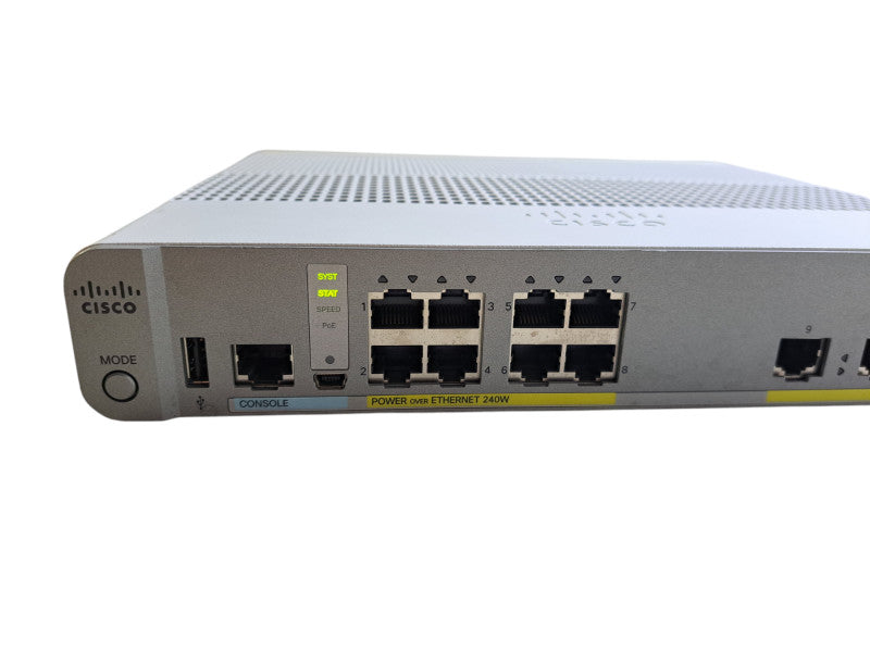 Cisco WS-C3560CX-8PC-S V03 | 8-Port Gigabit PoE+ 240W Silent Switch 2x SFP