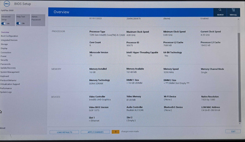 Dell OptiPlex 3000 SFF | Core i5-12600 @3.30GHz, 16GB DDR4, 256GB NVMe