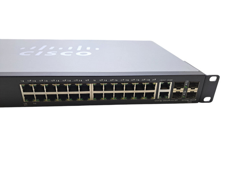 Cisco SG500-28P-K9 V02 | 28-Port Gigabit PoE Stackable Managed Switch