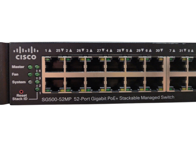 Cisco SG500-52MP, 52-Port Gigabit PoE+ Managed Stackable Switch 1/5G SFP