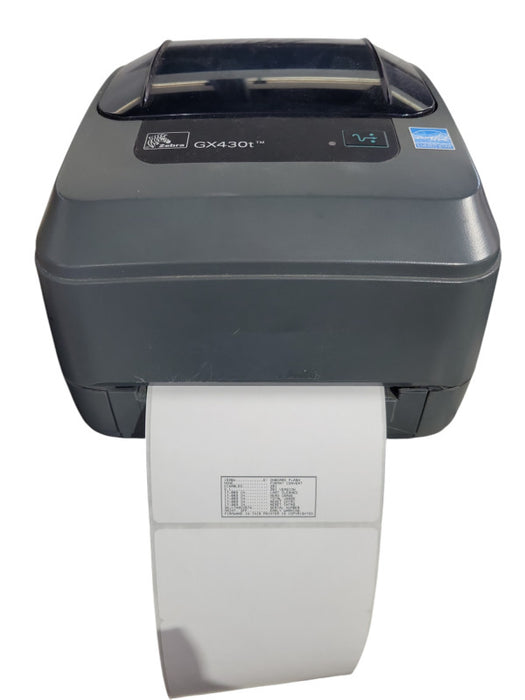 Zebra GX430T Thermal Transfer label Printer | GX43-102410-000 w/ AC !