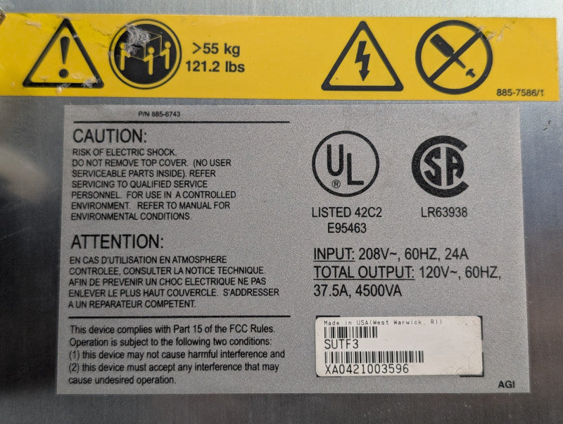APC Step-Down Transformer SUTF3 -