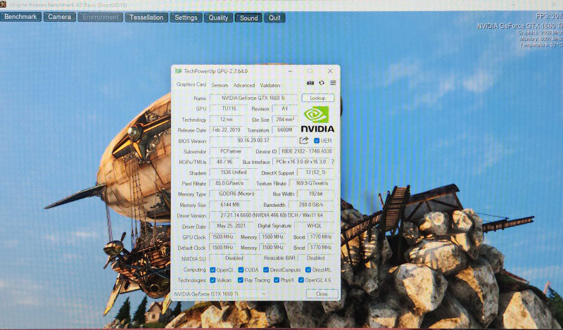 NVIDIA GeForce GTX 1660 Ti 6GB GDDR6 GPU