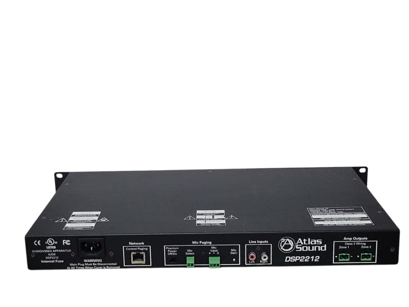 Atlas DSP2212 Digital, Networkable Sound Masking Processor/Amplifier, READ _