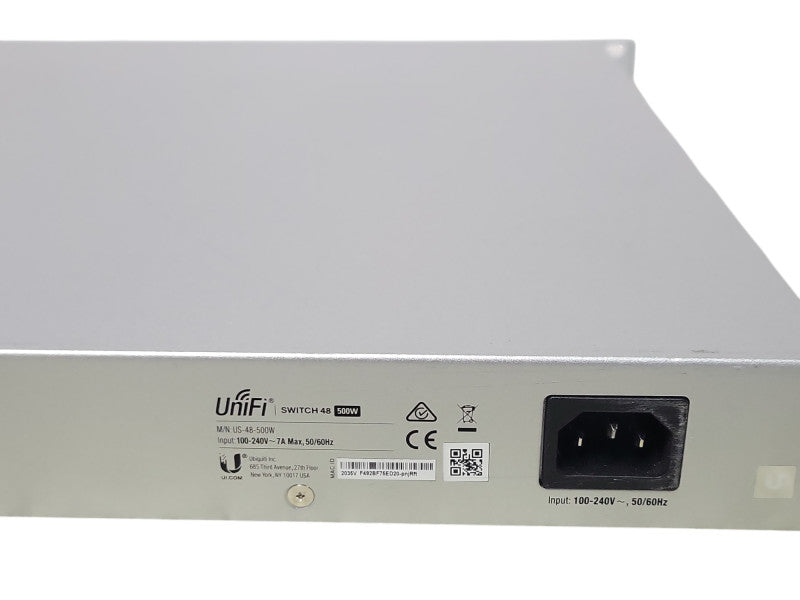 Ubiquiti UniFi US-48-500W 48-Port Gigabit PoE+ Switch with 2 SFP+, READ _