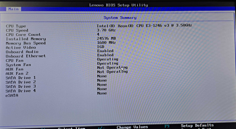 Lenovo ThinkStation P300 | Xeon E3-1246 v3 @3.50GHz, 24GB RAM, No HDD