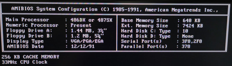 Vintage Desktop PC - i486DX 8MB RAM NO HDD TRIDENT 1MB GPU 200W PSU %