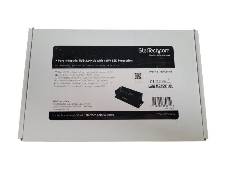 NEW OPEN BOX StarTech 7-Port Industrial USB 3.0 Hub with ESD Protection !