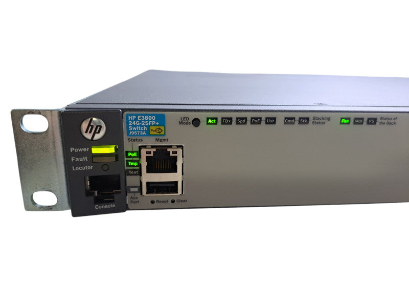 HP E3800-24G-2SFP+ J9573A | 24-Port Gigabit PoE+, 2x SFP+ Switch w/ 2x PSU