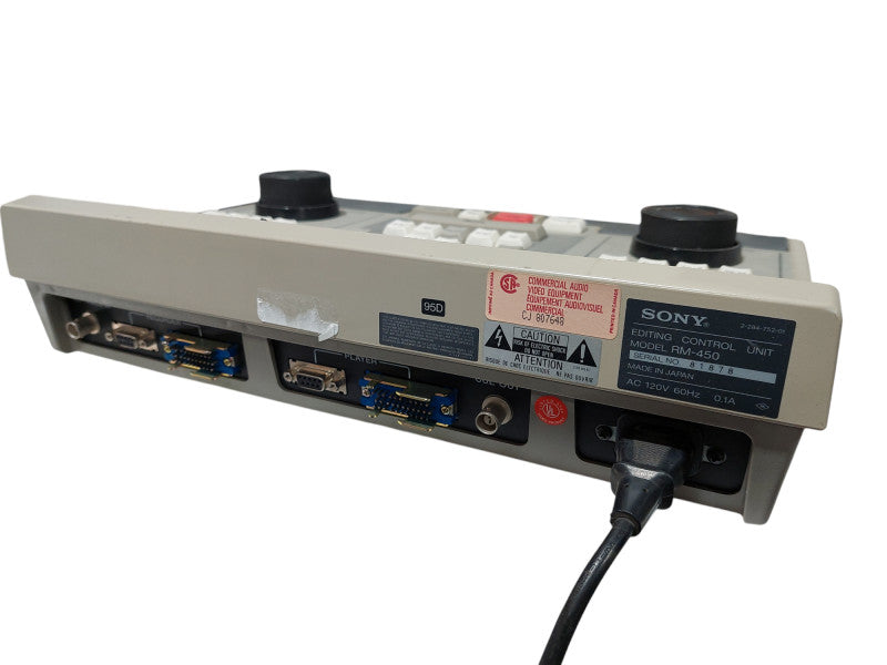 Sony Editing Control Unit Model: RM-450 NO 9 Pin Connector Cable  =