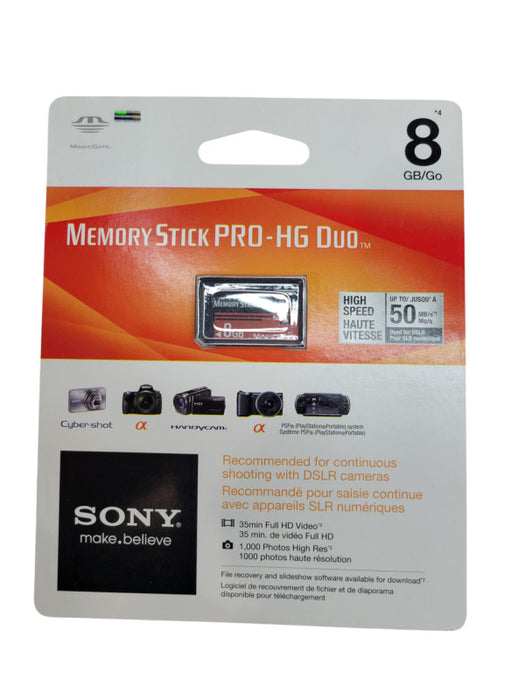 Sony Memory Stick 8 GB Pro-HG Duo HX New Sealed MS-HX8B/TQ1 Q%