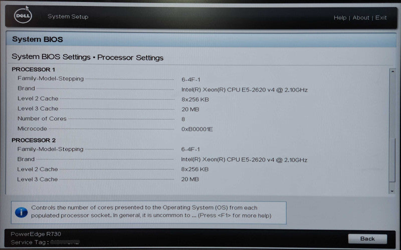 Dell PE R730 2U 16x2.5", 2x Xeon E5-2620 v4, 64GB DDR4, H730 Mini, No HDD