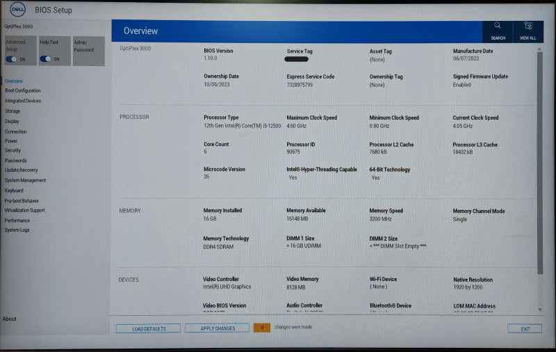 Dell OptiPlex 3000 SFF, i5-12500, 16GB DDR4, 256GB NVMe