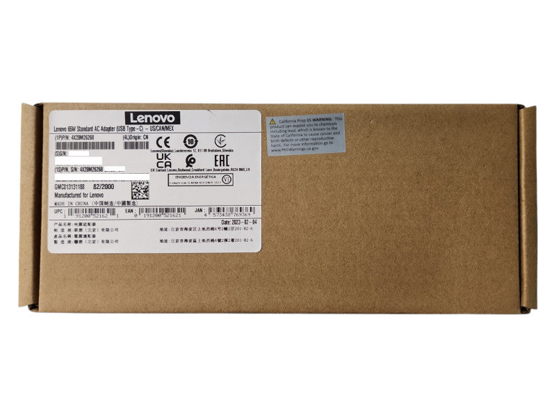 *New SEALED* Lenovo Standard AC Adapter USB Type C 65W 4X20M26282