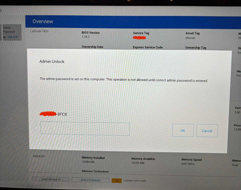 Dell 7420 TOUCH i7-1185G7 BIOS Locked For Parts/Repair READ!  Lap200