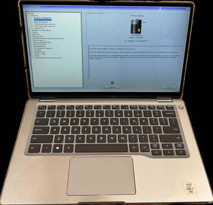 Dell Latitude 9410 TOUCH i7-10610U BIOS Locked For Parts/Repair READ  Lap200