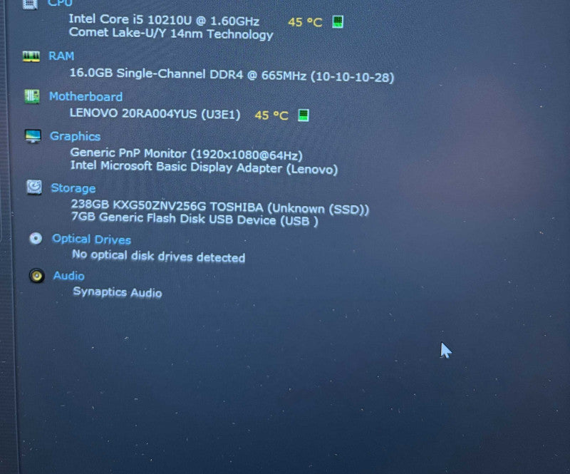 Lenovo ThinkPad E14 Core i5-10210U@1.6GHz 16GB RAM 256GB SSd  Lap200