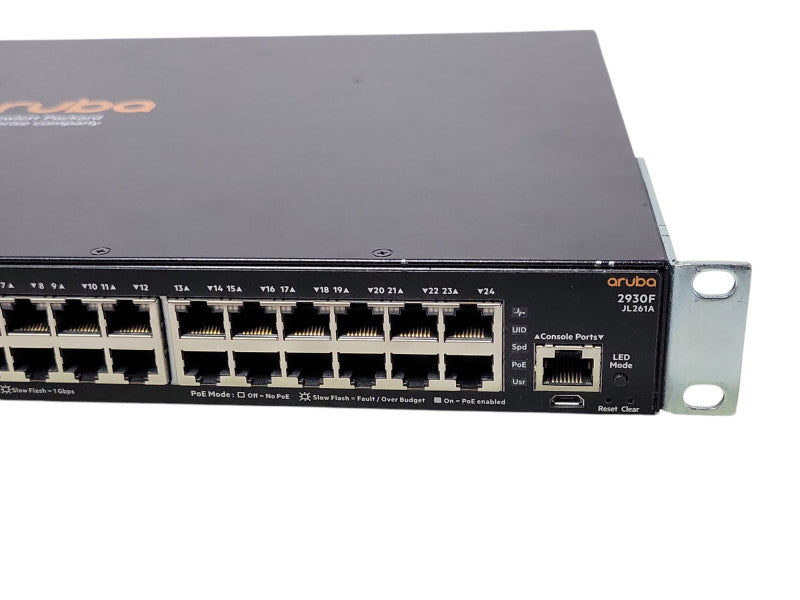 Aruba HP JL261A 2930F 24G PoE+ 4SFP Gigabit Switch _