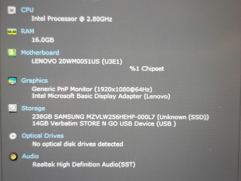 Lenovo ThinkPad T14s i7-1165G7 16GB RAM 256GB SSD  β Lap200