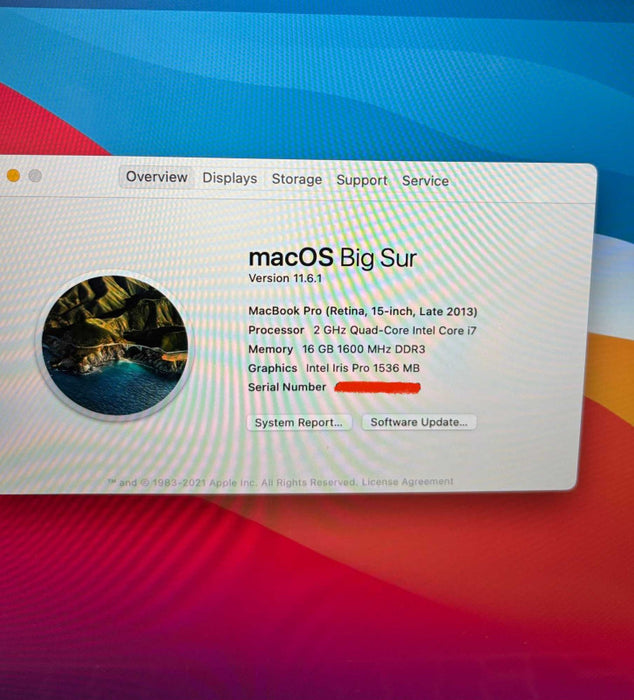 Apple MacBook Pro Retina 15" Late 2013 i7-4750HQ 16GB RAM 256GB SSD