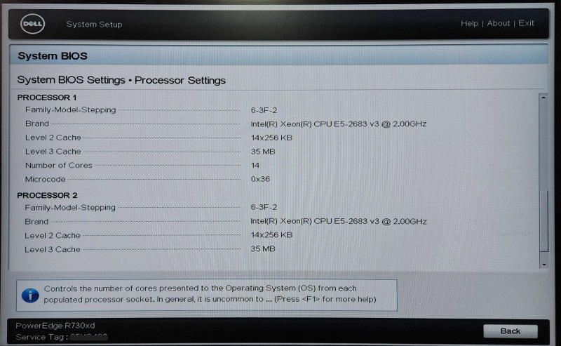 Dell Power R730xd 2U 26x2.5", 2x Xeon E5-2683 v3, 32GB DDR4, H730P Mini Q