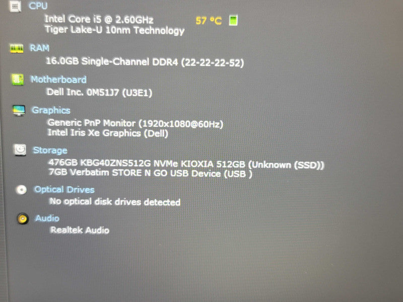 Dell Latitude 5420 i5-1145G7 16GB DDR4 512GB SSD  No AC Adapter β Lap200
