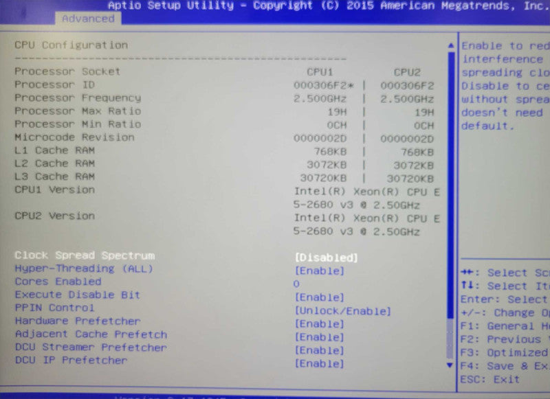 supermicro X10DRT-H 2U 4-Node, 8x Xeon e5-2680v3 2.50GHz, 128GB DDR4 Q_