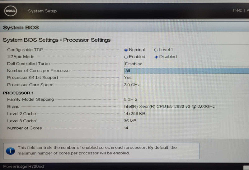 Dell PE R730xd  1x Xeon E5-2683v3 2.00GHz, 64GB DDR4, H730P Mini, 2x PSU, 2 _