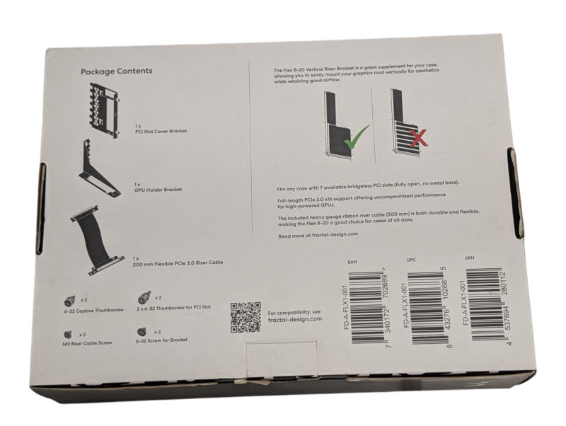 Fractal Flex B-200 Vertical PCIe GPU Riser Bracket 200 mm -