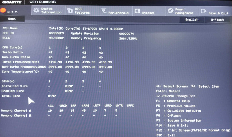 GiGABYTE Gaming GA-Z170X-Gaming 5 with i7-6700K 8GB DDR4