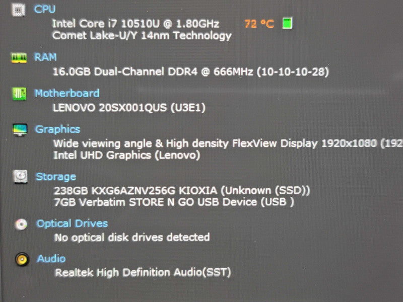 Lenovo ThinkPad X13 Yoga i7-10510U 16GB DDR4 256GB SSD  β Lap200