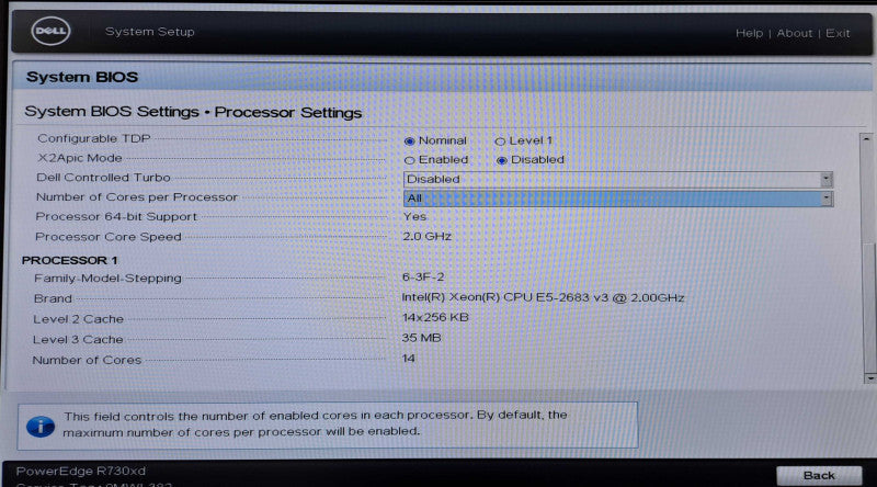 Dell R730xd 24x 2.5" | 1x Xeon E5-2683 v3 @2.00GHz, 32GB DDR4, H730P Mini