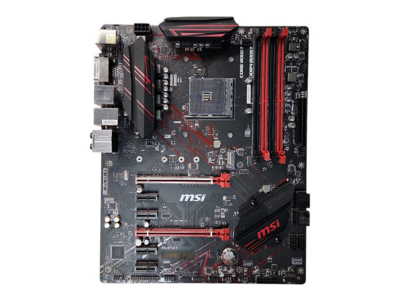 MSI B450 GAMING PLUS AM4 Motherboard, No I/O Shield, READ