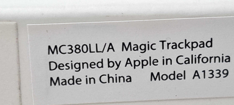 APPLE WIRELESS MAGIC TRACKPAD A1339 BLUETOOTH WIRELESS MULTI-TOUCH