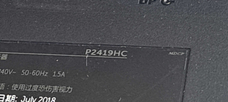 Dell P2419H 24in Monitor Full HD 1920 x 1080 HDMI VGA DP
