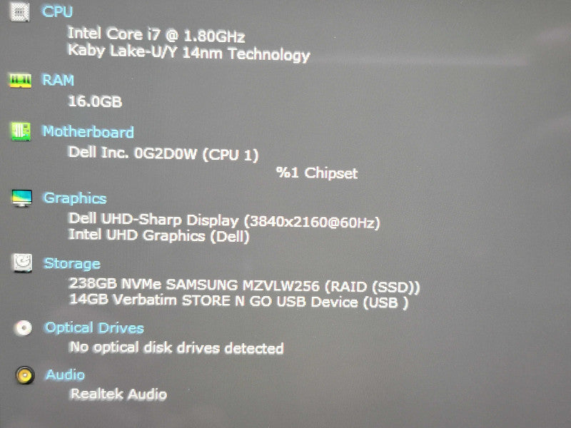 Dell XPS 13 7390 i7-10510U 16GB RAM 256GB SSD 4k TOUCH Bad Battery β Lap200