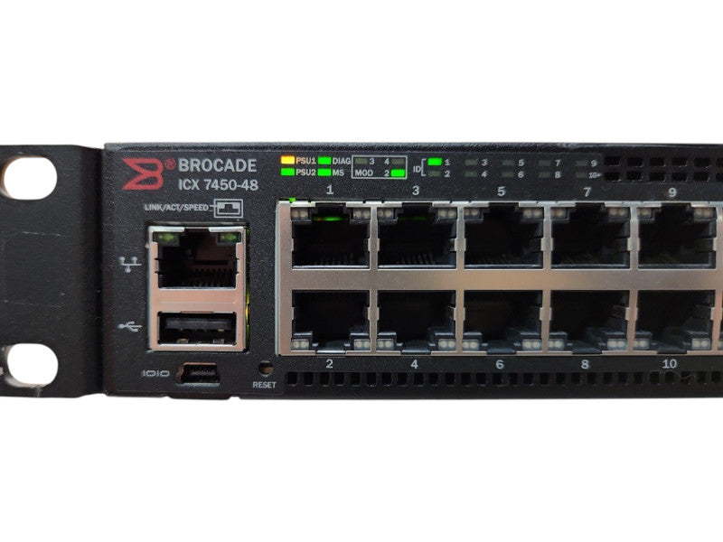 Brocade ICX 7450-48 48x 1GbE RJ45 1U Switch w/ ICX7400-4X10GF Module