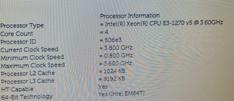 Dell Precision T3620 | Xeon E3-1270 v5 | 16GB DDR4 | Quadro K420 | NO HDD