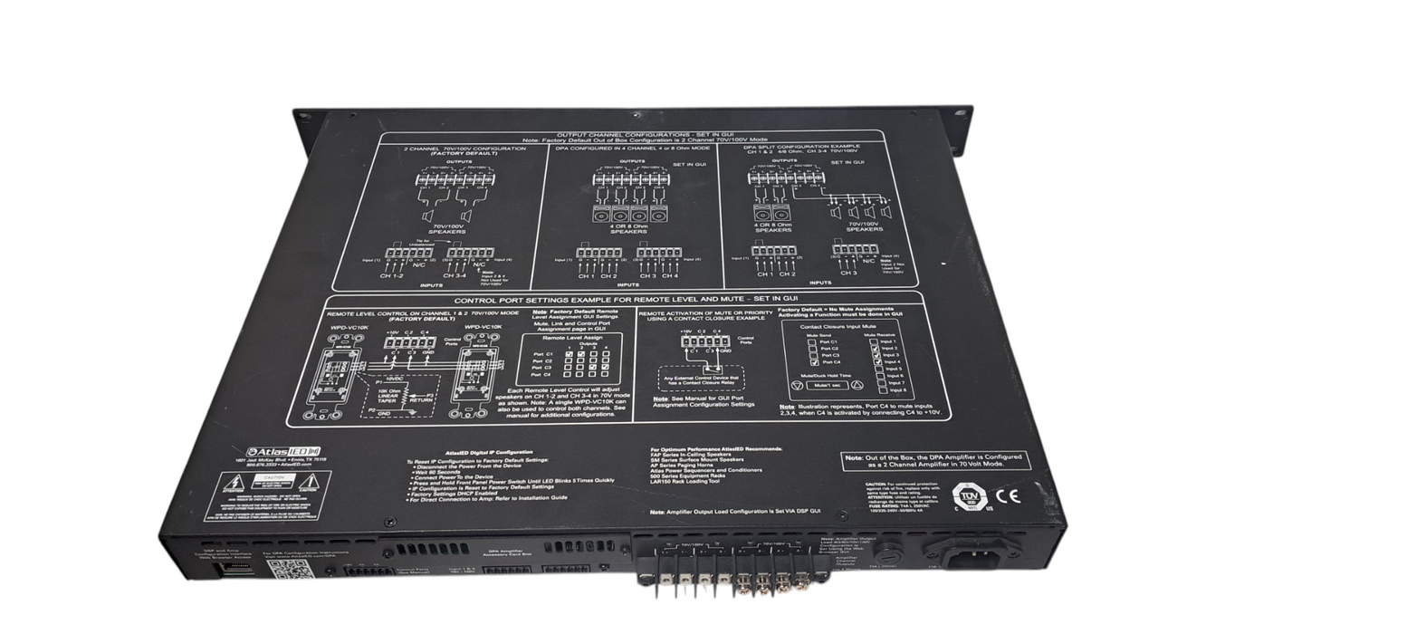 Atlas Sound DPA‑602 4‑Channel Digital Power Amplifier Q