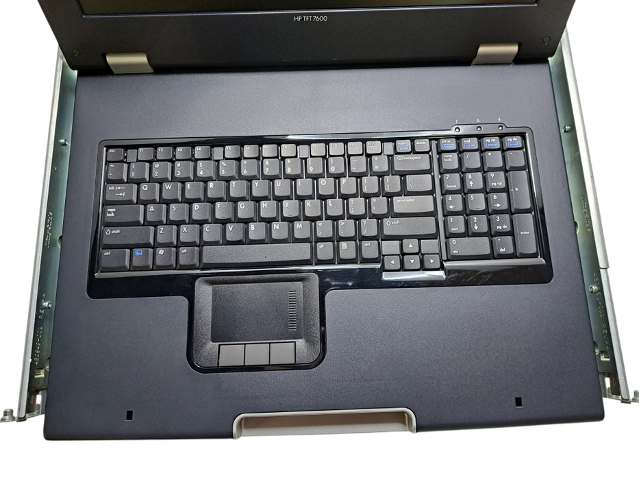 HP TFT7600 KVM Rackmount LCD Console Monitor Keyboard w/ RAILS )