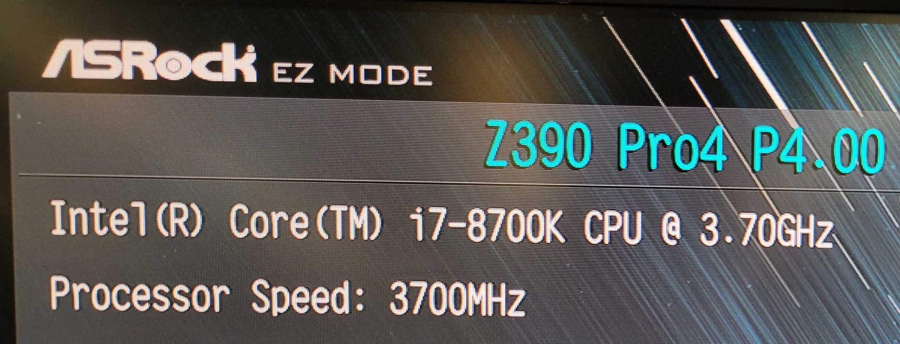 Intel Core i7-8700K ASRock Z390 Pro4 + I/O Plate %