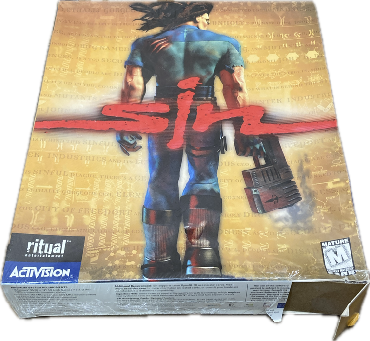 SiN Video Game Windows 95/98 NT CD-ROM Brand-New SEALED READ!