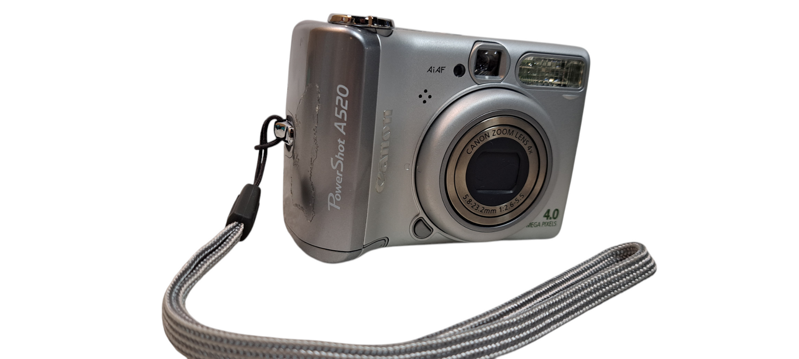 Canon PowerShot A520 4.0MP Silver Digital Camera 4x Zoom
