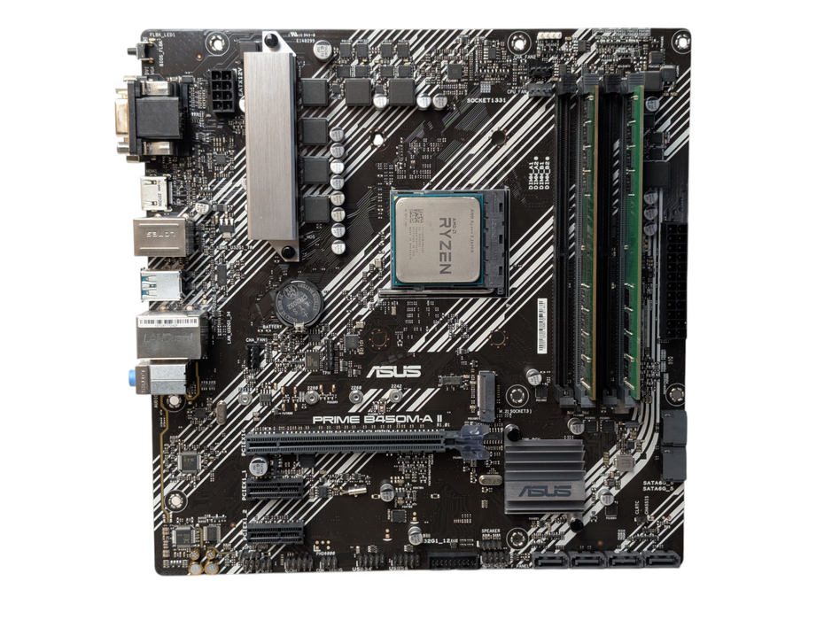 Asus Prime B450M-A ii AMD Ryzen 5 2600X 16GB RAM Motherboard Combo  -