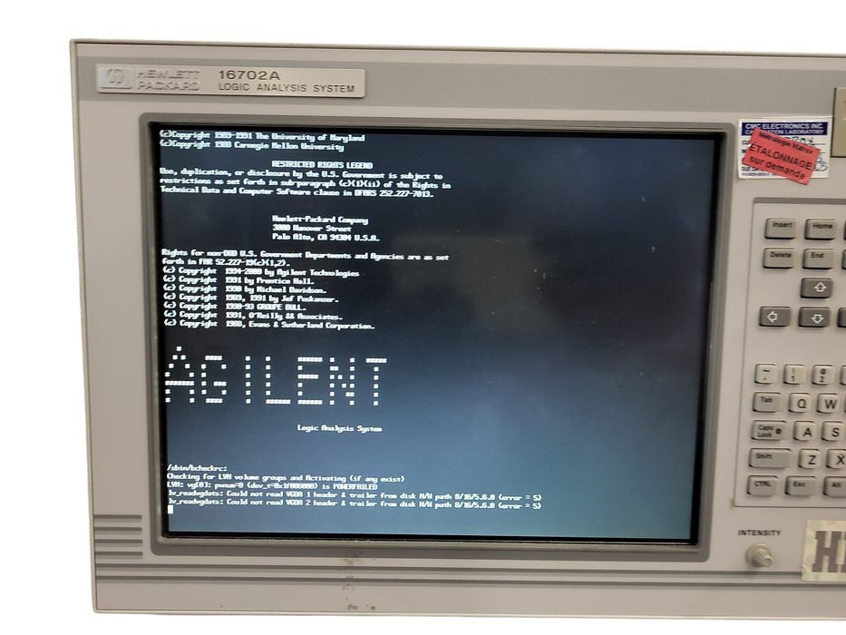 HP Agilent Keysight 16702A Logic Analysis System READ $